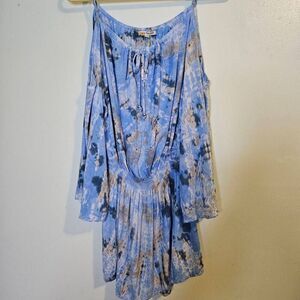 Tiare Hawaii swimsuit cover up,open shoulder, small. #855